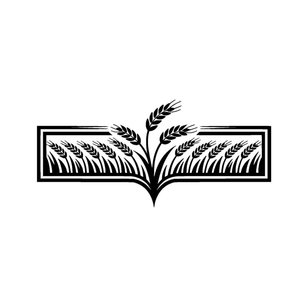 Agricultural Emblem Wheat Harvest Symbol vector