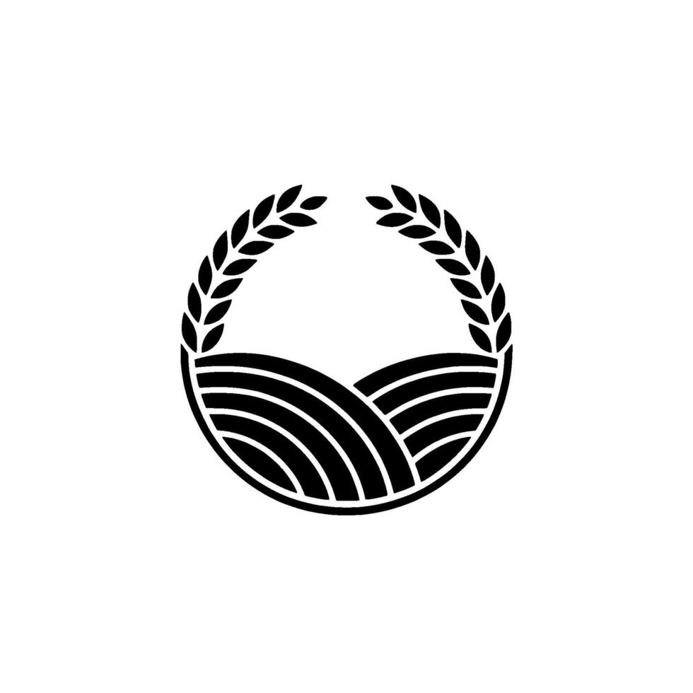 Rustic Harvest Emblem Agricultural Symbol of Abundance and Heritage vector
