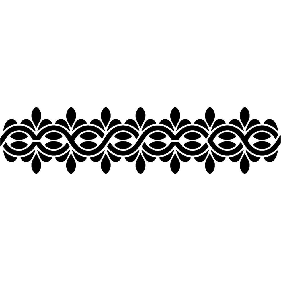 Elegant Floral Border, Vintage , Decorative Element, Trim vector