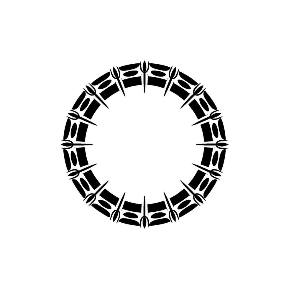 Geometric Tribal Circle, Minimalist , Circular Motif vector