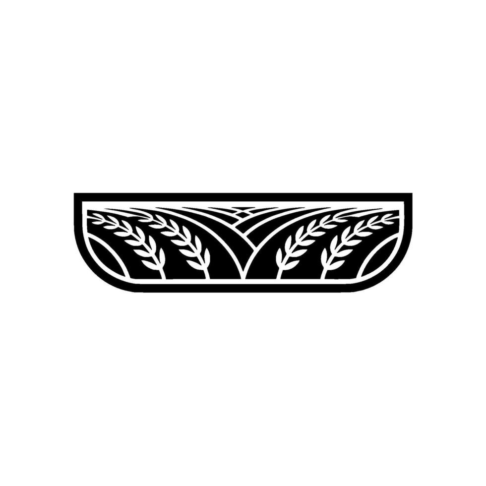 Geometric Harvest Emblem, Agricultural vector