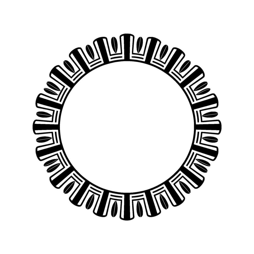 Geometric Tribal Frame, Minimalist Circle vector