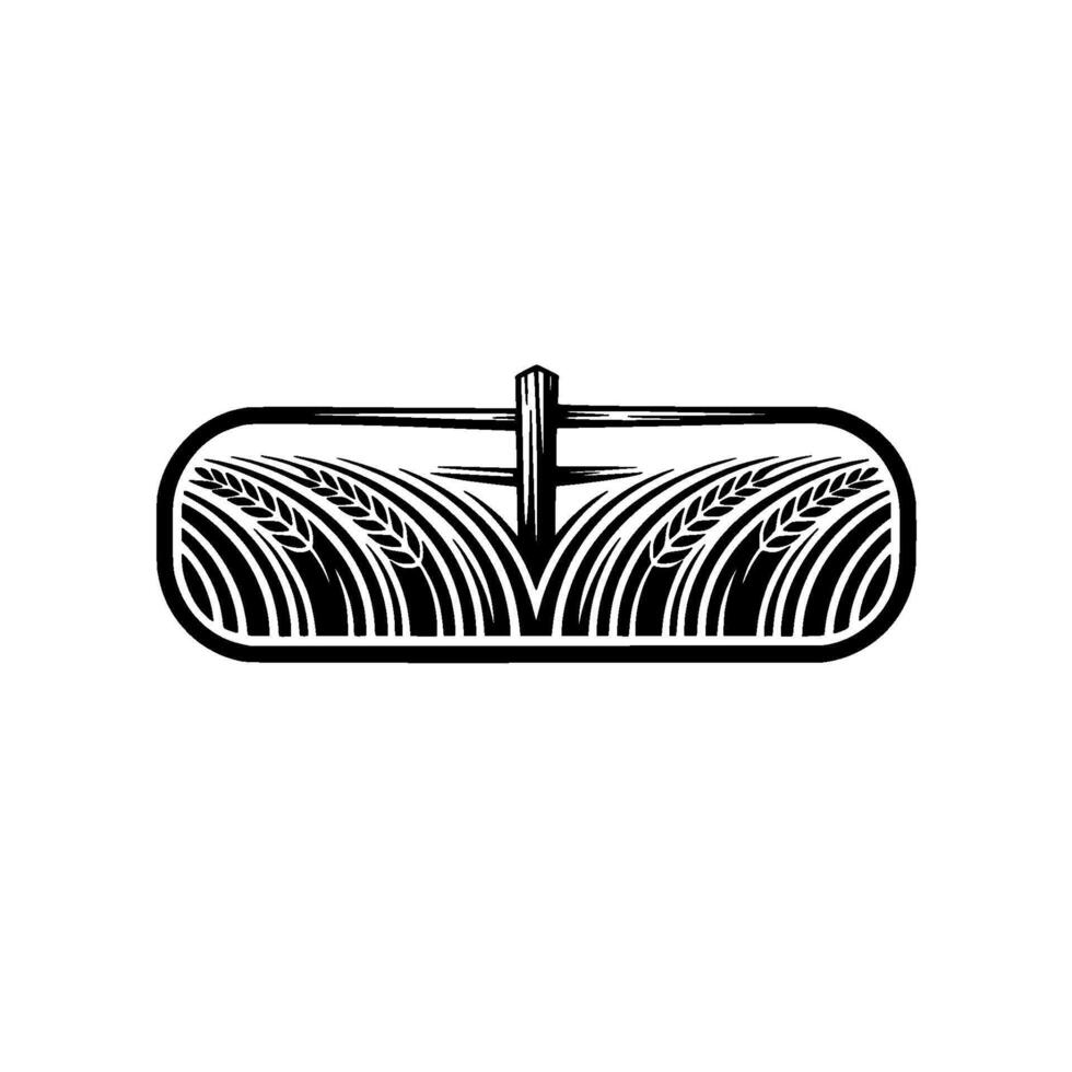 Rustic Field Emblem, Agricultural Heritage vector