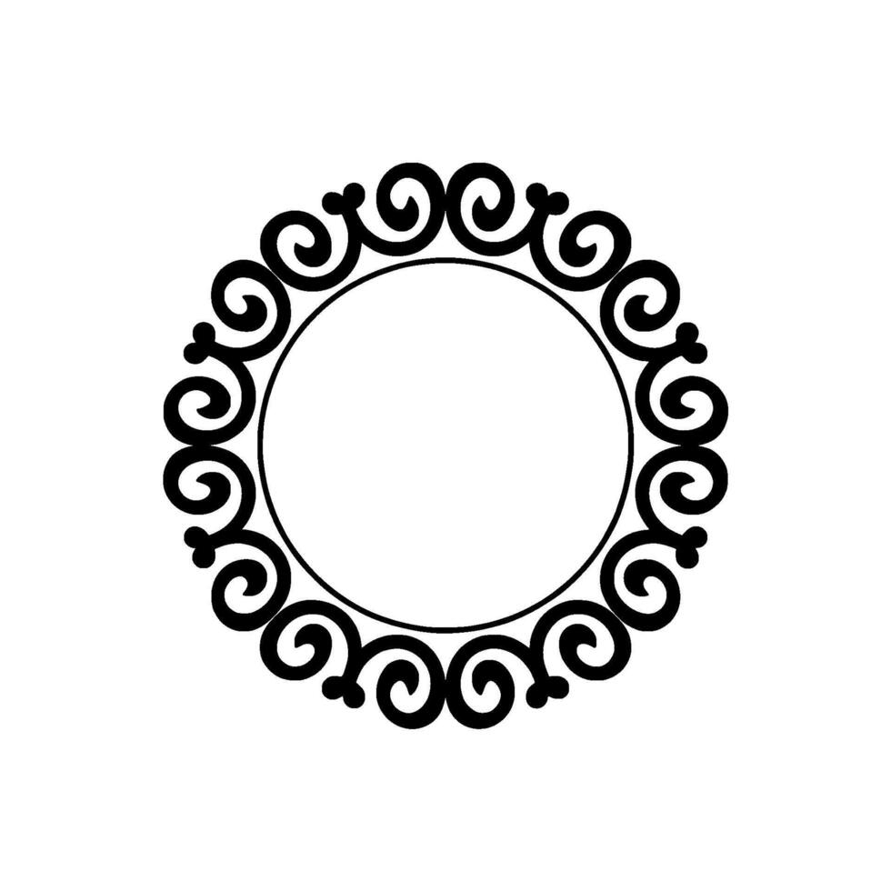 Elegant Circular Ornament Border, Vintage vector