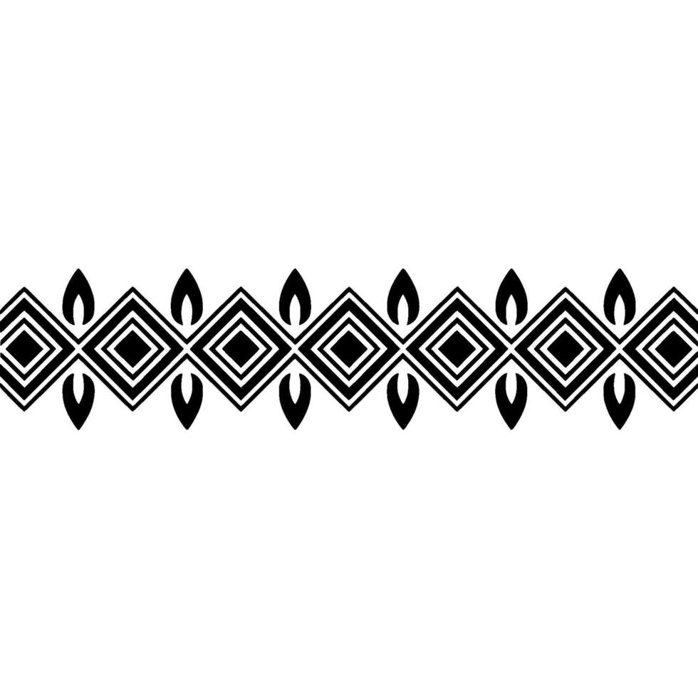 Geometric Border, Stylized Diamond Pattern, Minimalist, Decorative vector