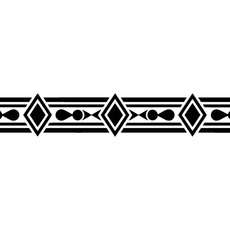Geometric Deco Border Minimalist Black Gray vector