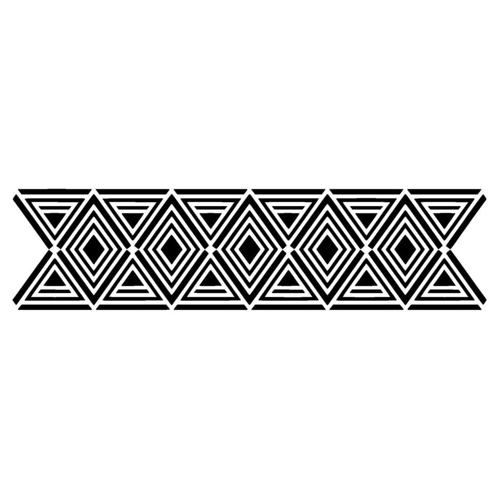 Geometric Deco Border, Minimalist Pattern, Black White, Geometry vector