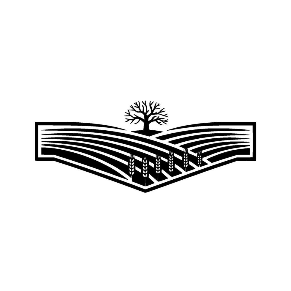 Rustic Harvest Emblem Agricultural Symbol of Growth and Abundance, Agriculture vector