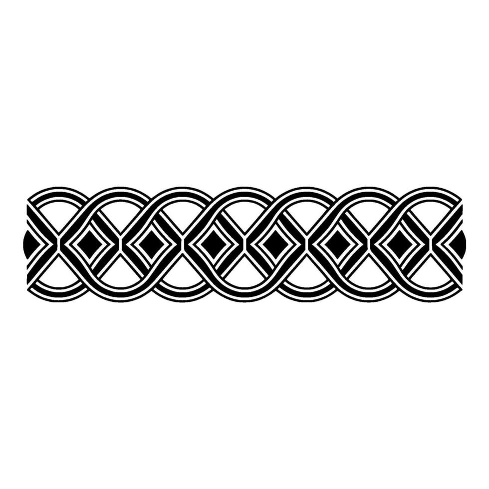 Geometric Celtic Border, Art Deco Inspired Pattern vector