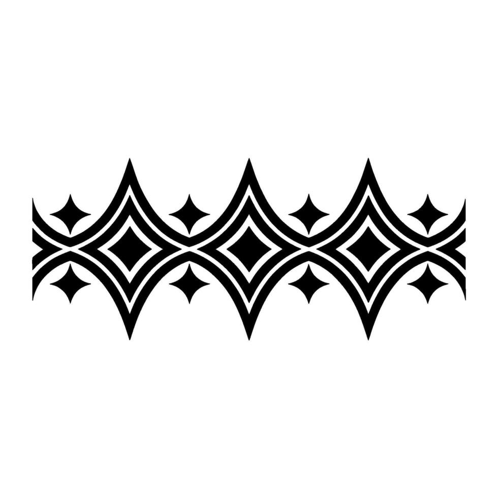 Geometric Diamond Border, Stylized Tribal vector