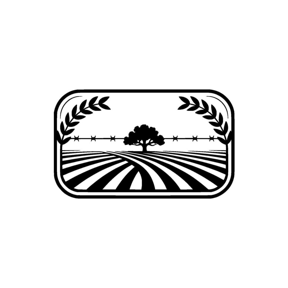 Rustic Farm Emblem Heritage, Growth, and Agricultural Legacy vector