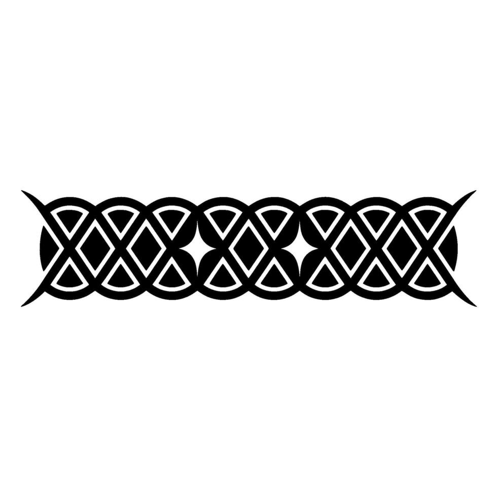 Geometric Celtic Border, Minimalist , Black and White vector