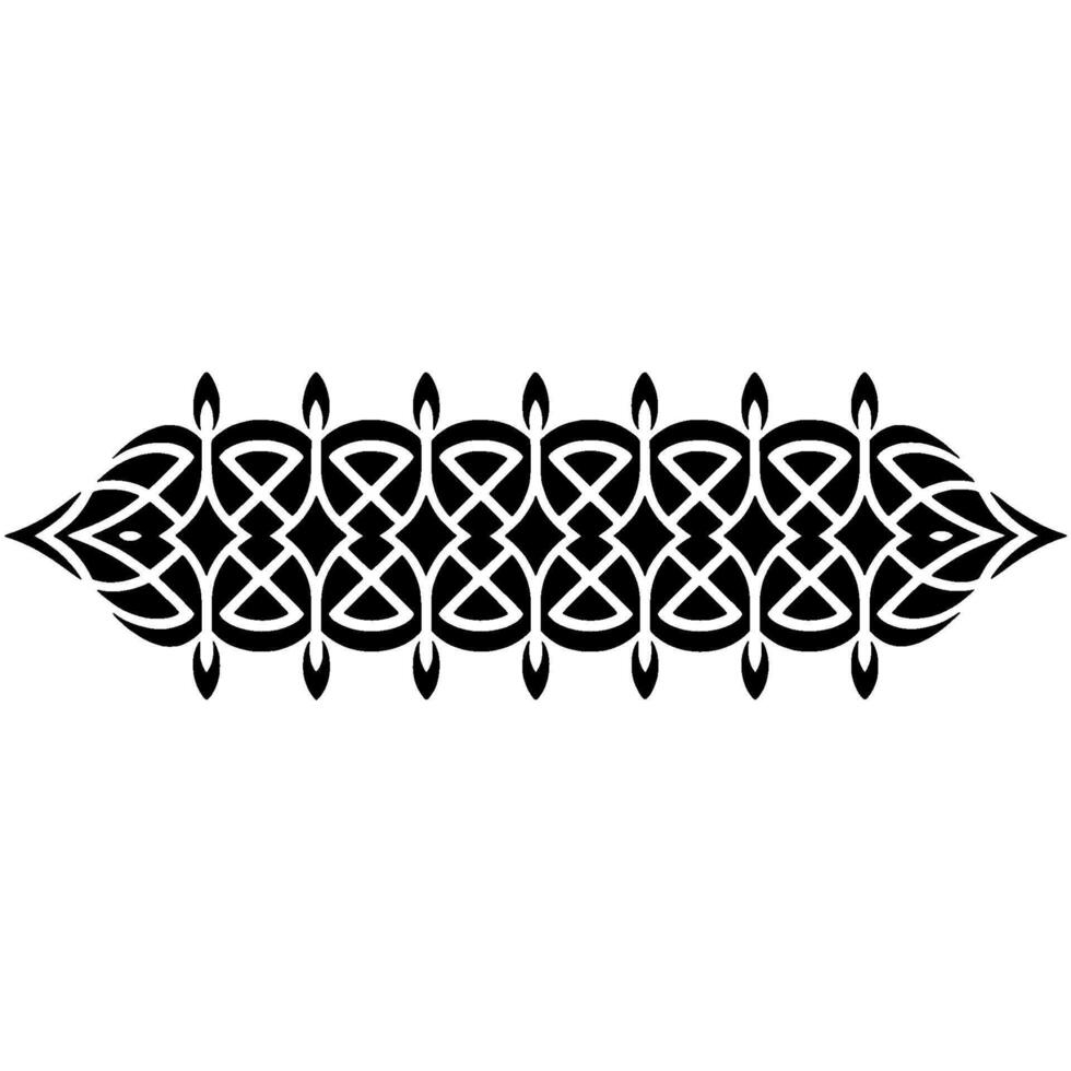 Intricate Celtic Border, Stylized Black Pattern vector