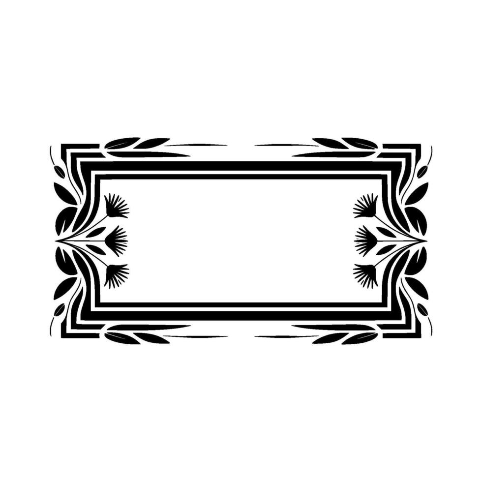 Elegant Botanical Frame, Vintage Style, Illustration vector