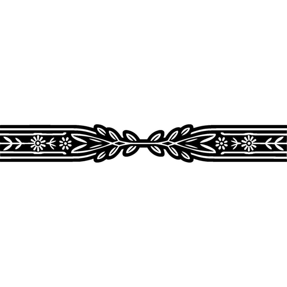 Elegant Laurel Branch Border, Vintage, Foliage vector