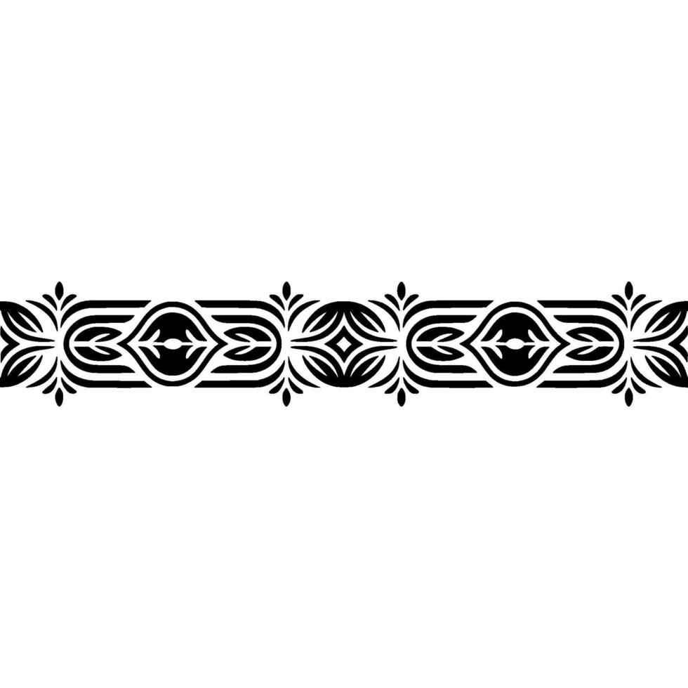 Elegant Art Deco Border, Vintage Ornamentation, Floral vector