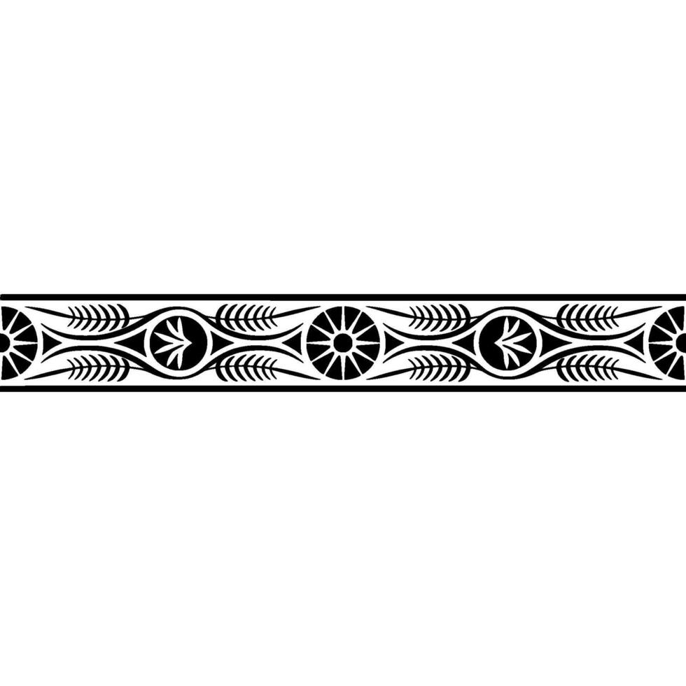 Intricate Black Border, Stylized Floral Ornamentation vector