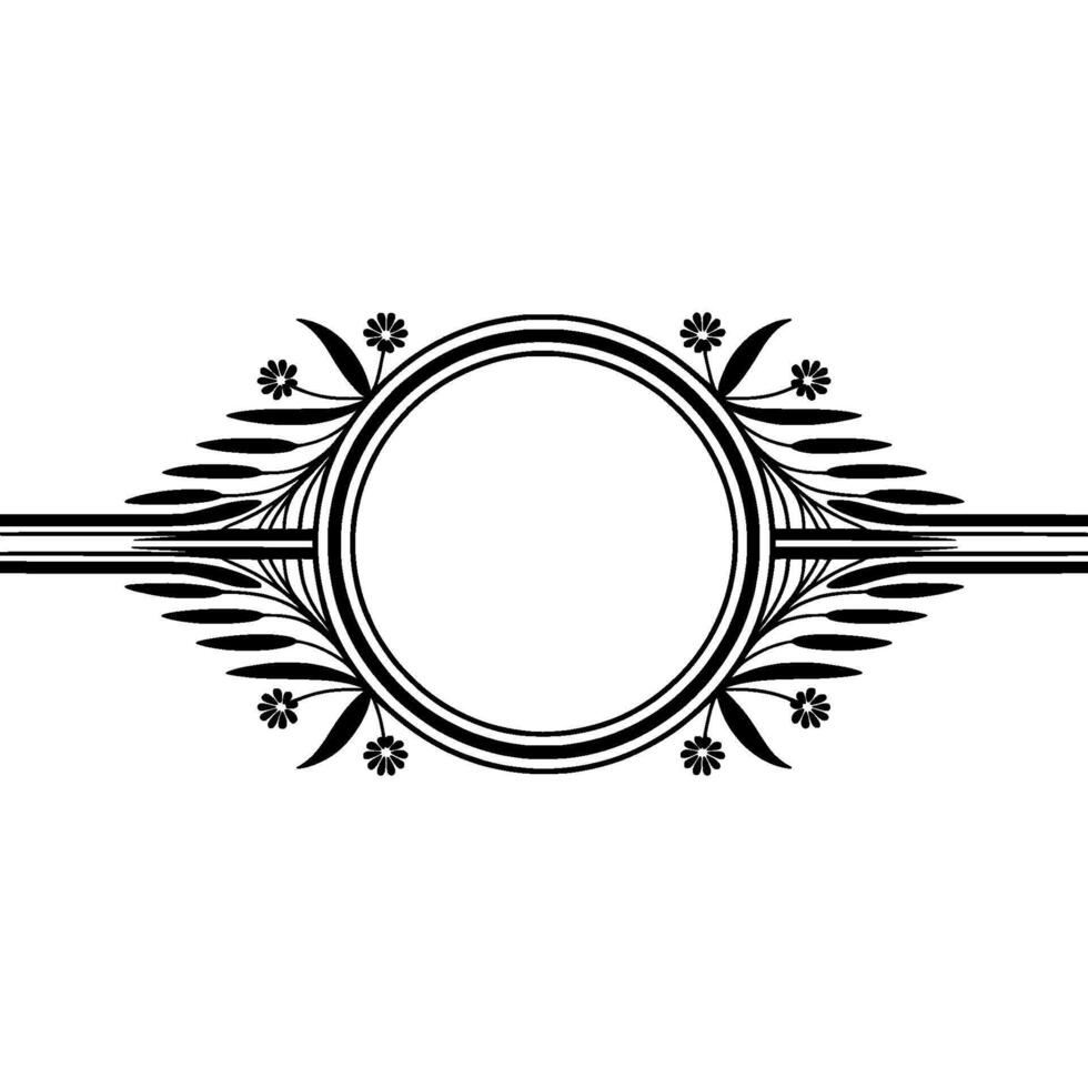 Elegant Circular Ornament, Vintage Element, Wreath vector