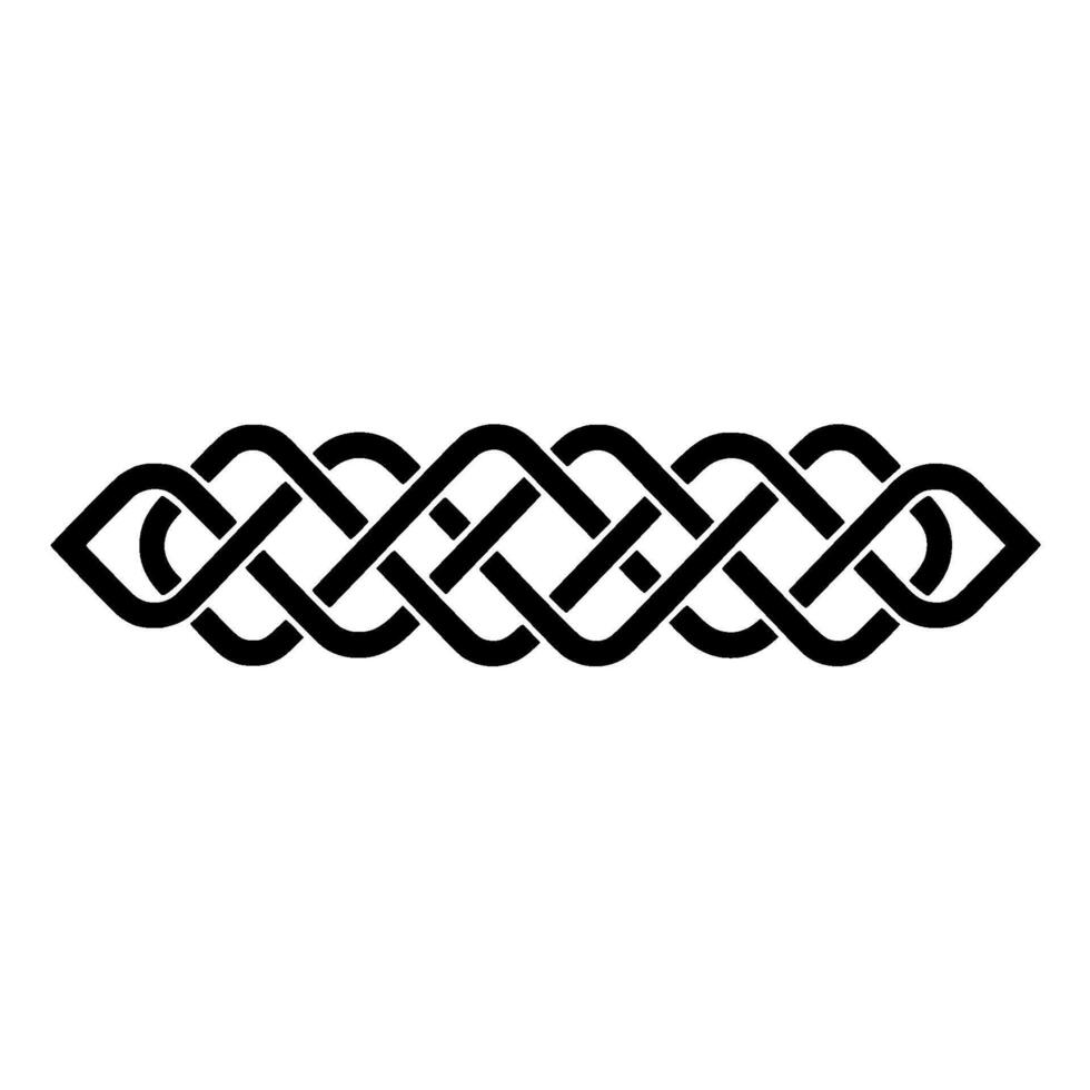 Intricate Celtic Knot Border, Elegant, Knotwork vector