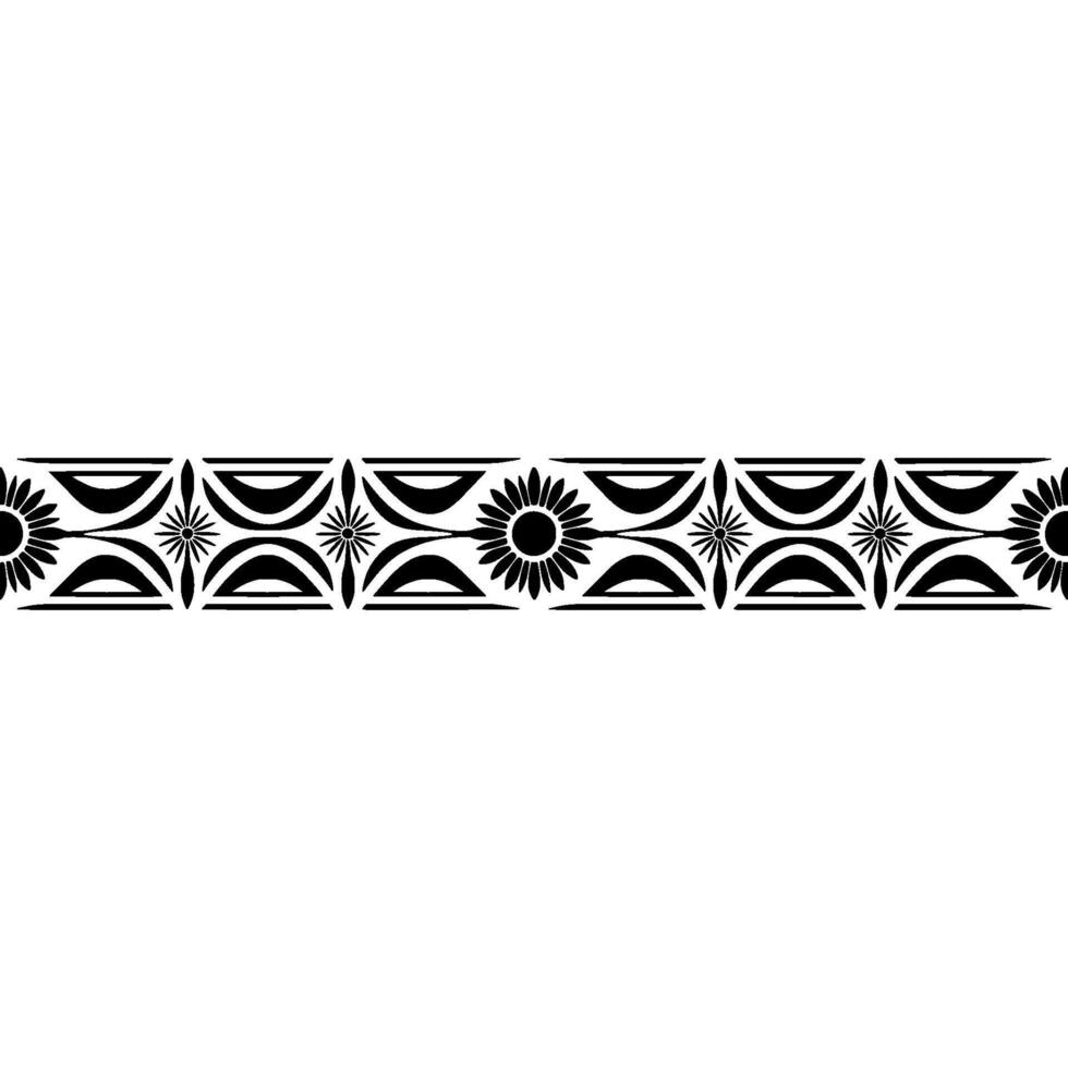 Geometric Mid-Century Border, Retro , Minimalist Pattern vector