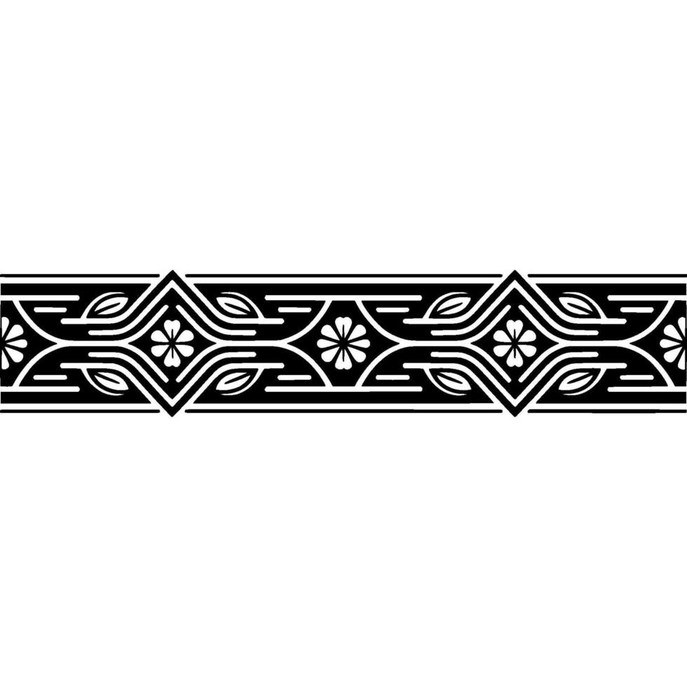 Art Deco Floral Border, Elegant , Vintage Aesthetic vector