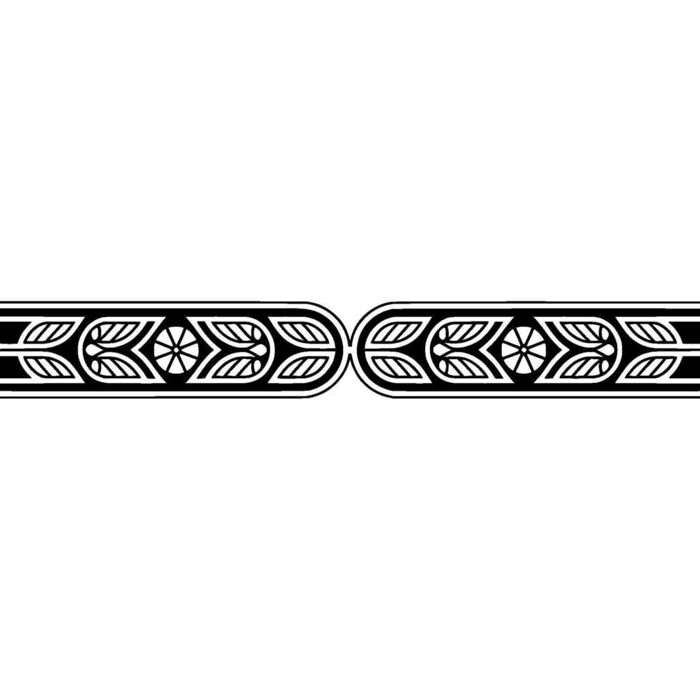 Stylized Ornamental Border, Geometric , Vintage Aesthetic vector