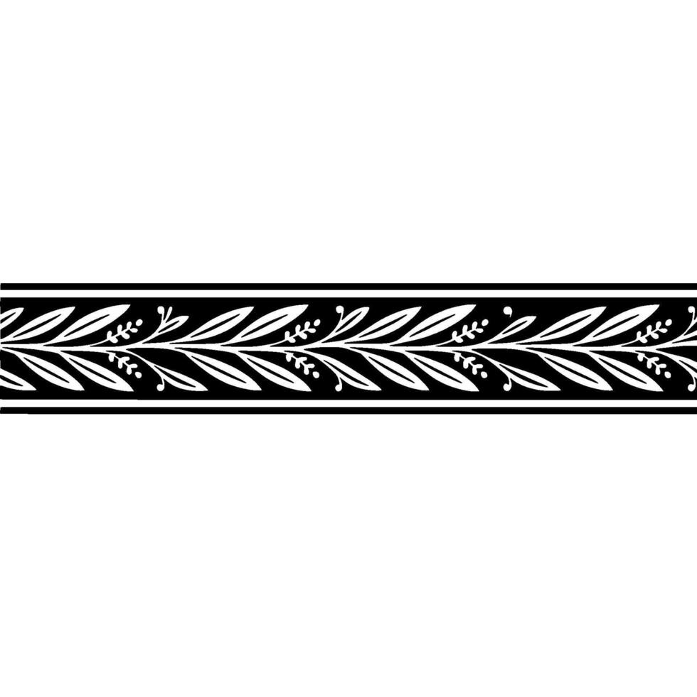 Elegant Laurel Branch Border, Vintage - Foliage vector