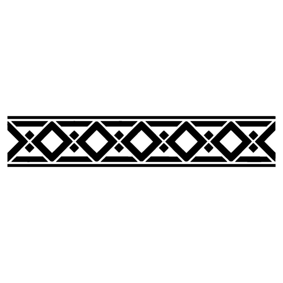 Geometric Border, Art Deco Pattern, Black White, Minimalist vector