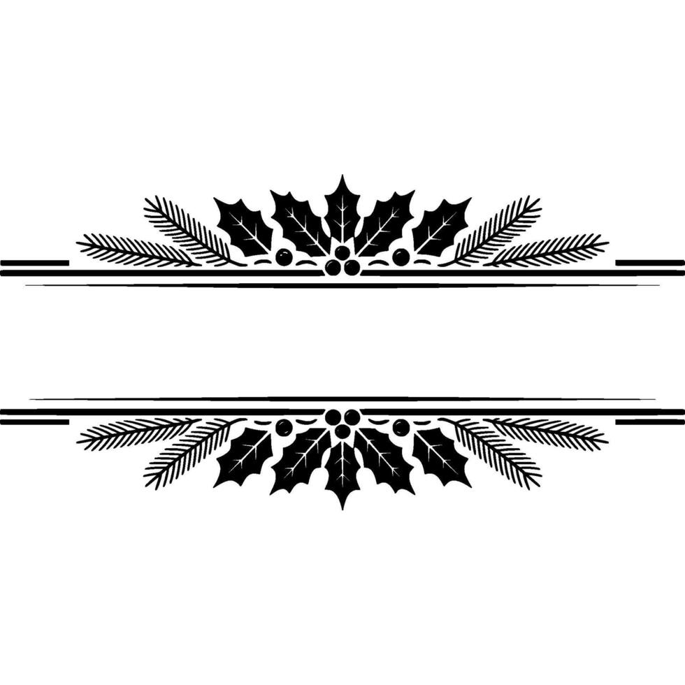 Elegant Winter Border, Festive Deco vector