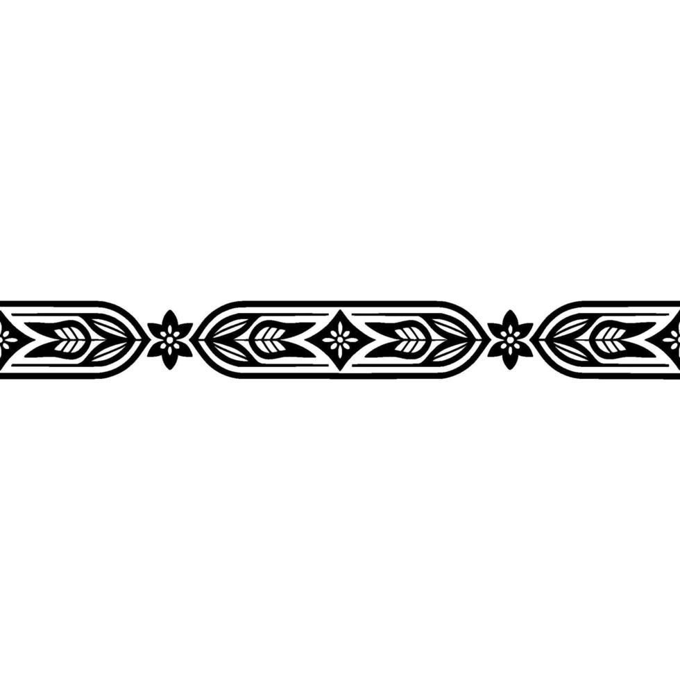 Intricate Black Border, Stylized Tribal vector