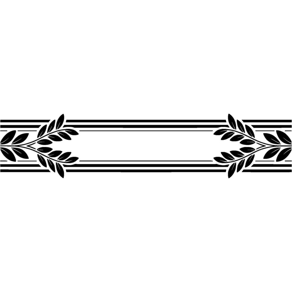 Art Deco Branch Border, Elegant Element vector