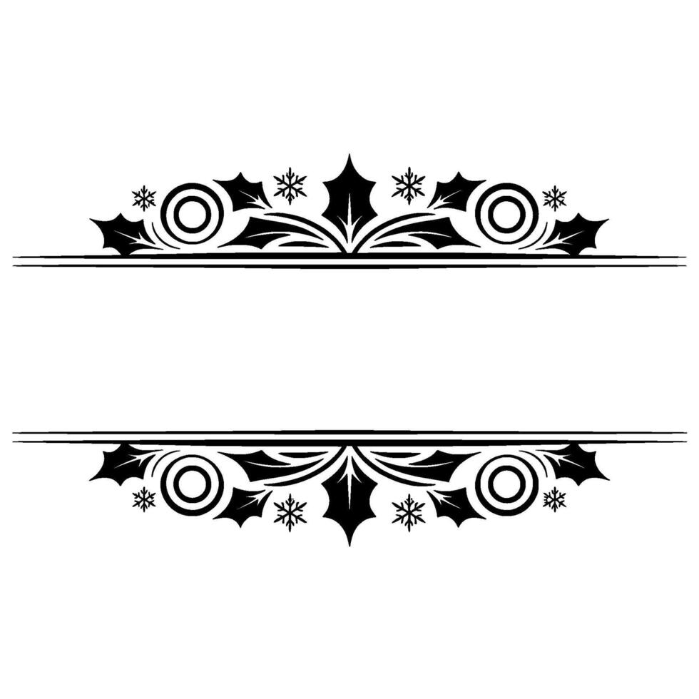 Elegant Winter Border, Festive Element, Ornament vector