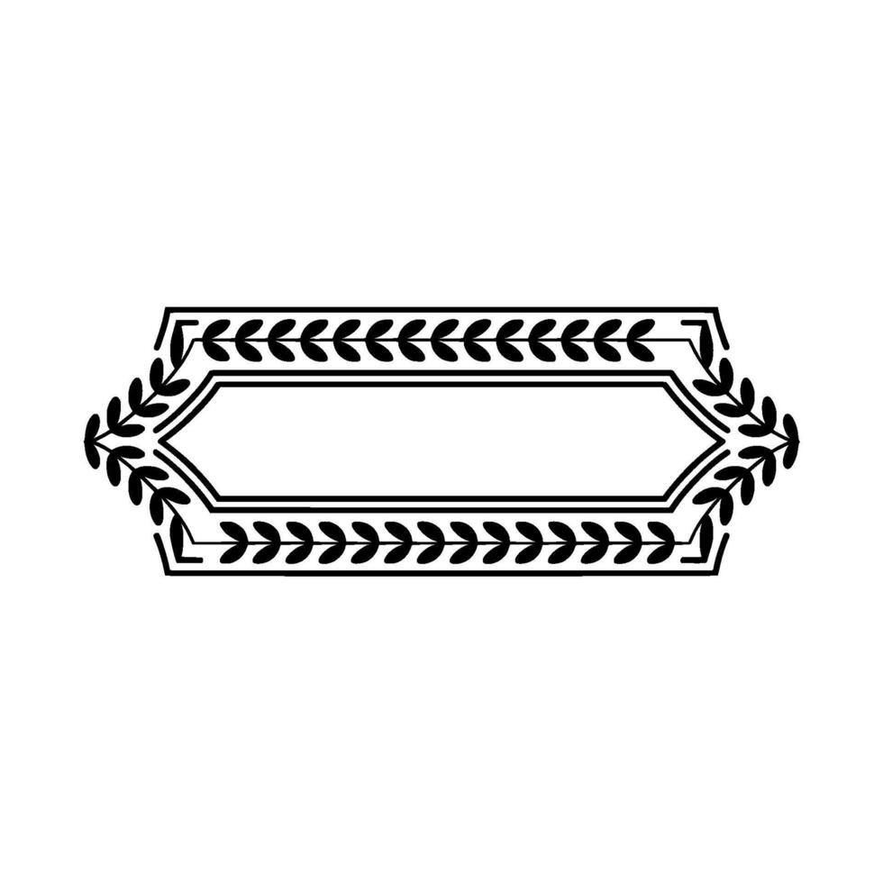 Elegant Deco Border Frame, Vintage Element vector