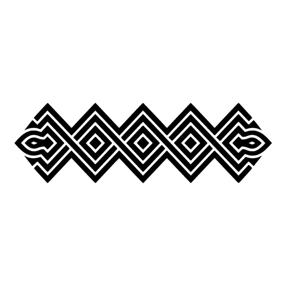 Geometric Celtic Border, Intricate Black White, Pattern vector