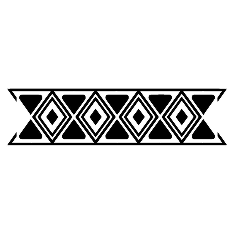 Geometric Tribal Border, Minimalist, Outline vector