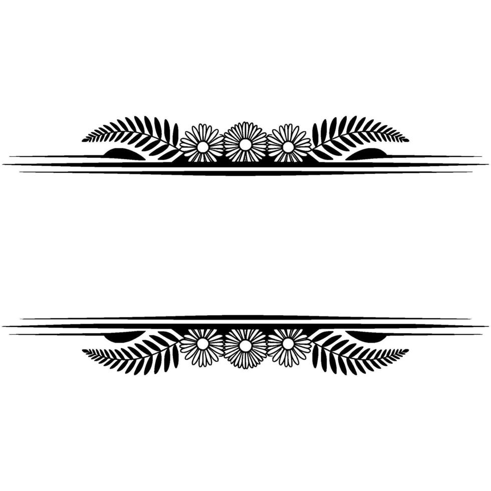 Elegant Botanical Divider, Minimalist, Line vector