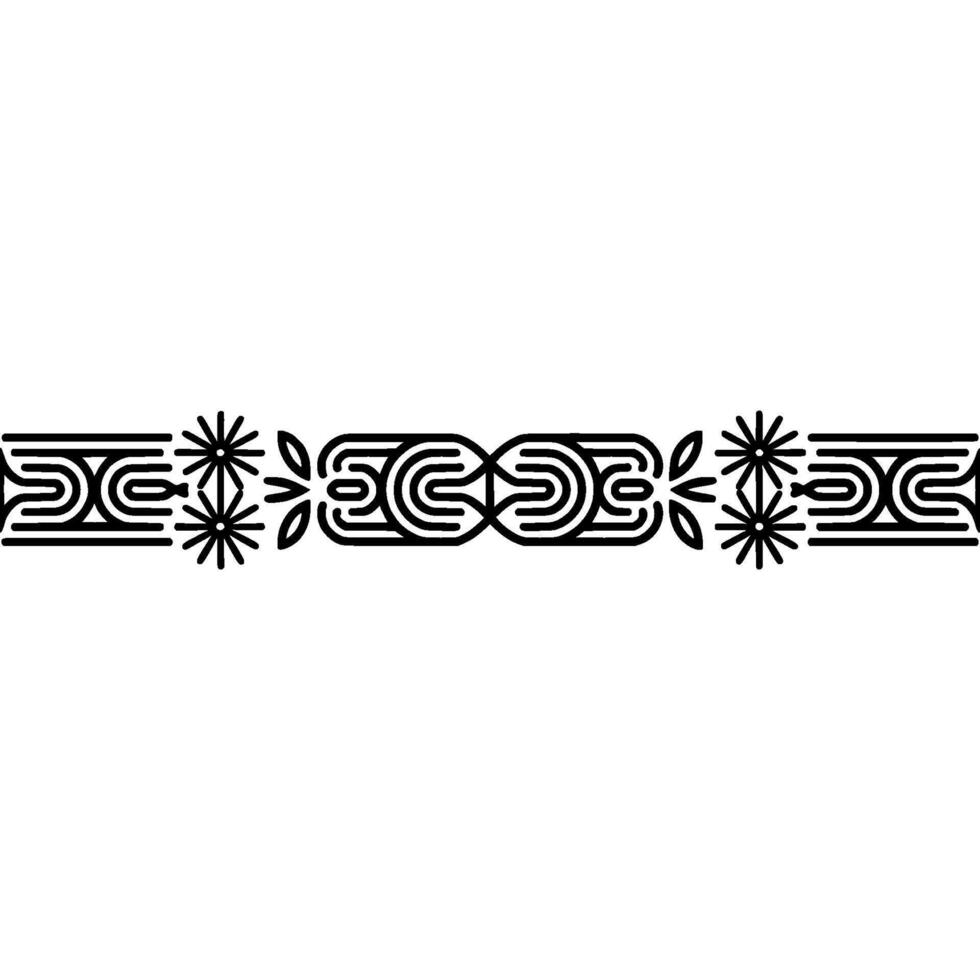 Intricate Celtic Border, Stylized Pattern, Linear vector