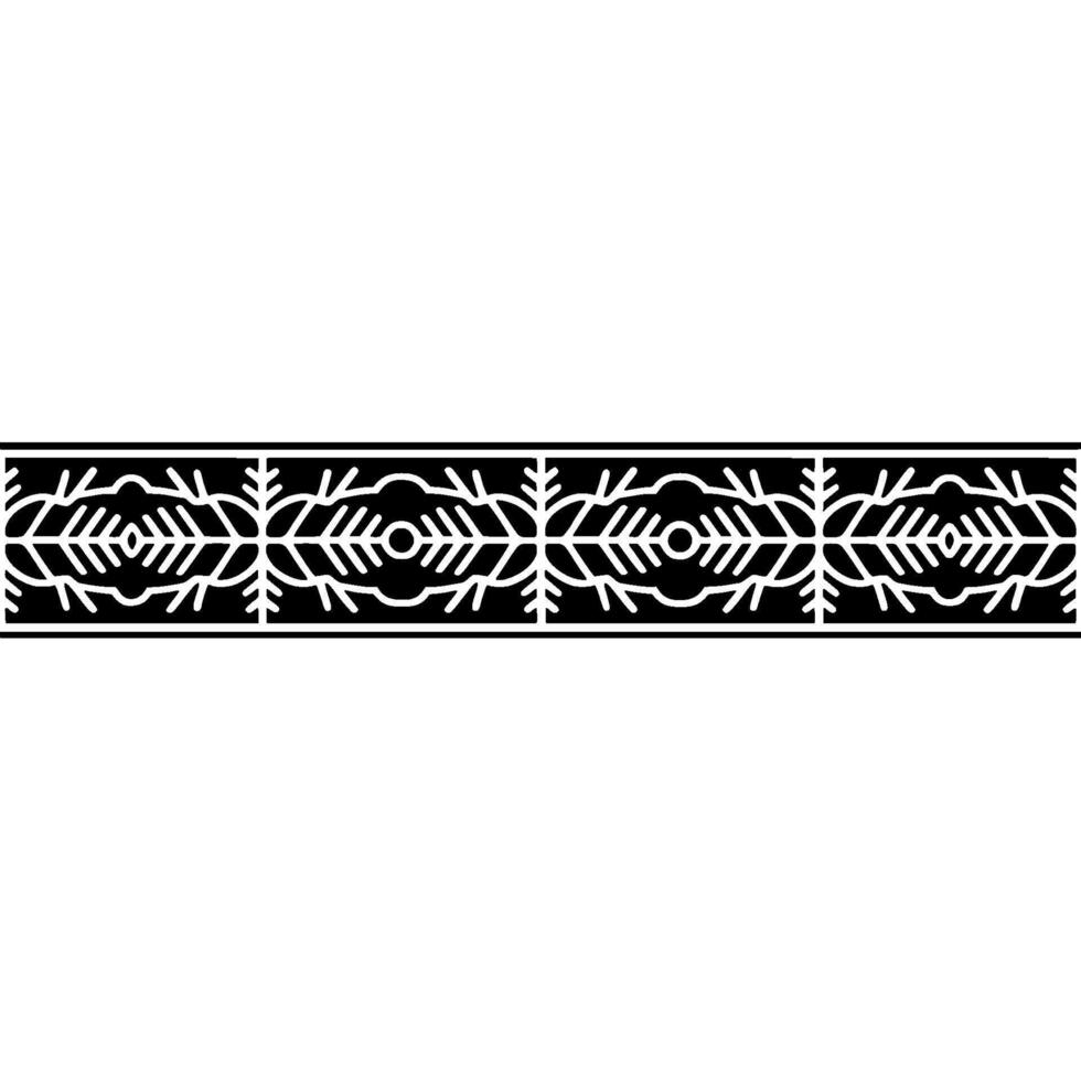 Intricate Snowflakes Border, Scandinavian vector