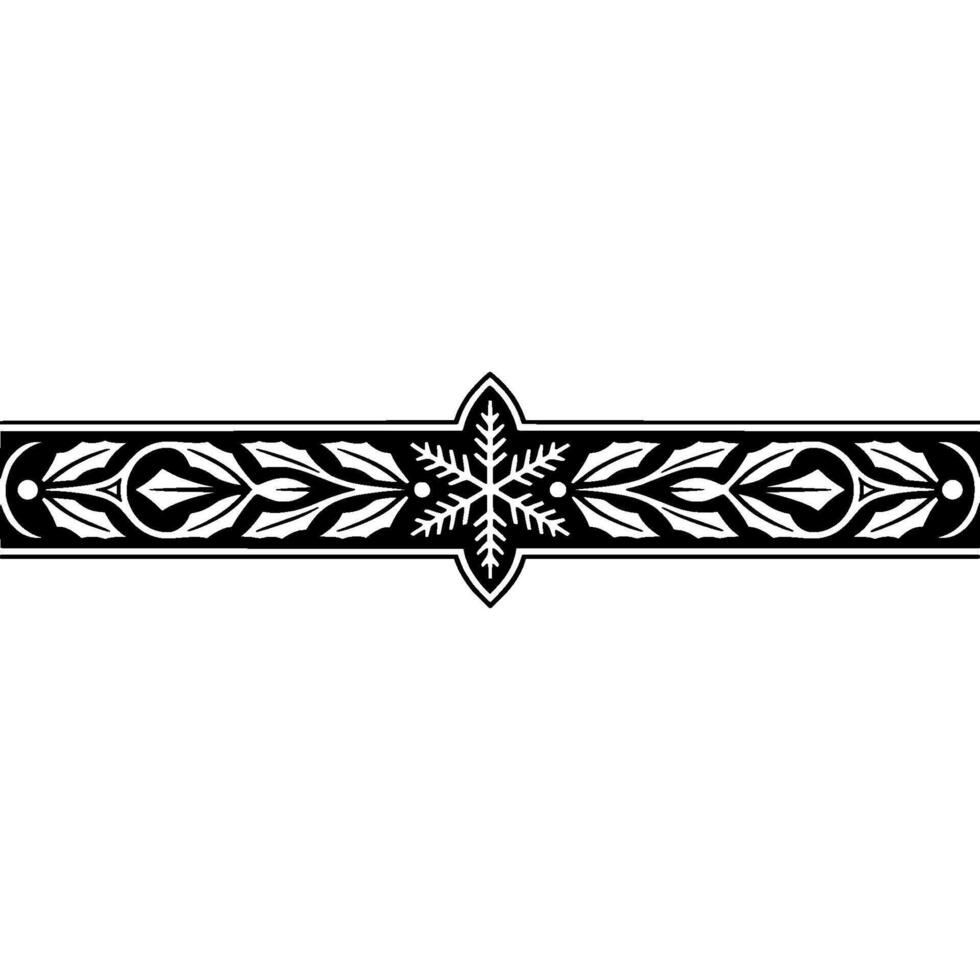 Intricate Winter Border, Decorative Snowflake vector