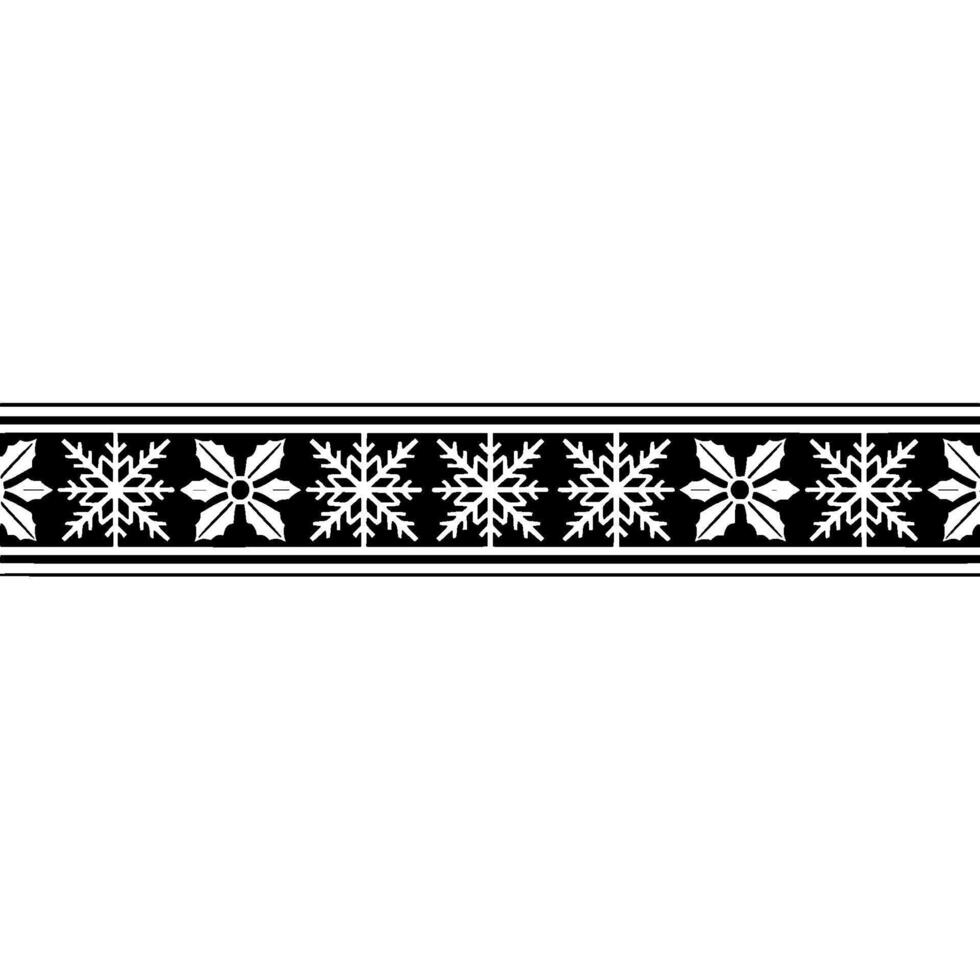 Winter Border Snowflake Star Ornamentation vector