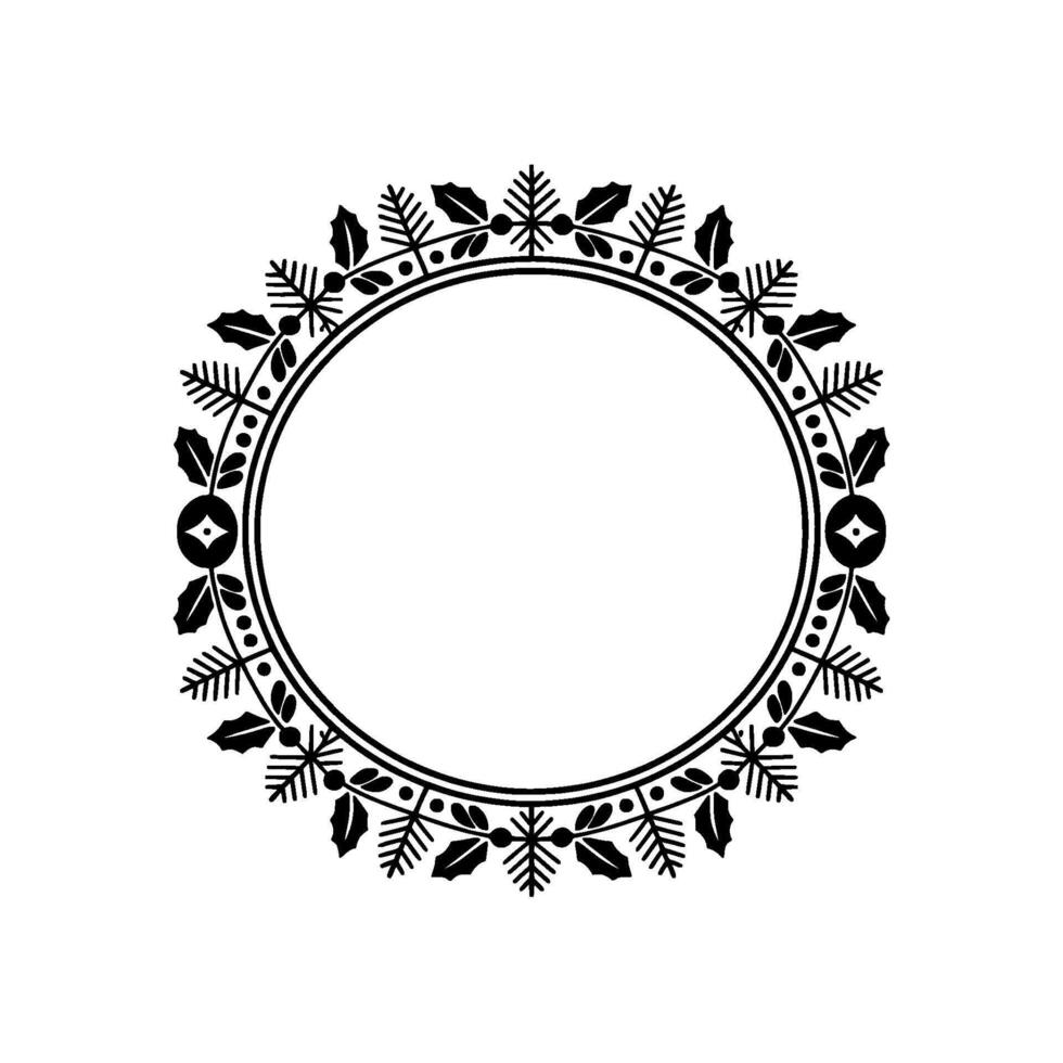 Elegant Winter Border, Festive , Minimalist Illustration vector