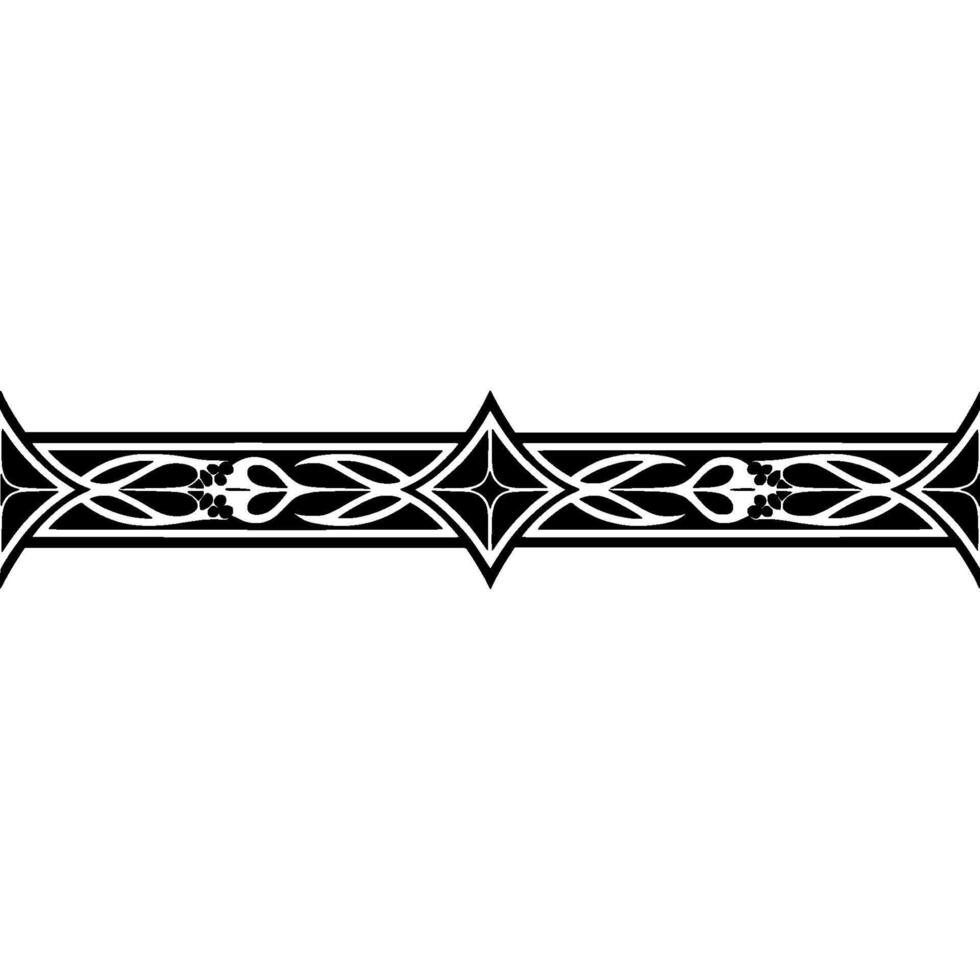 Intricate Black Border, Decorative Art Deco Element, Ornamentation vector
