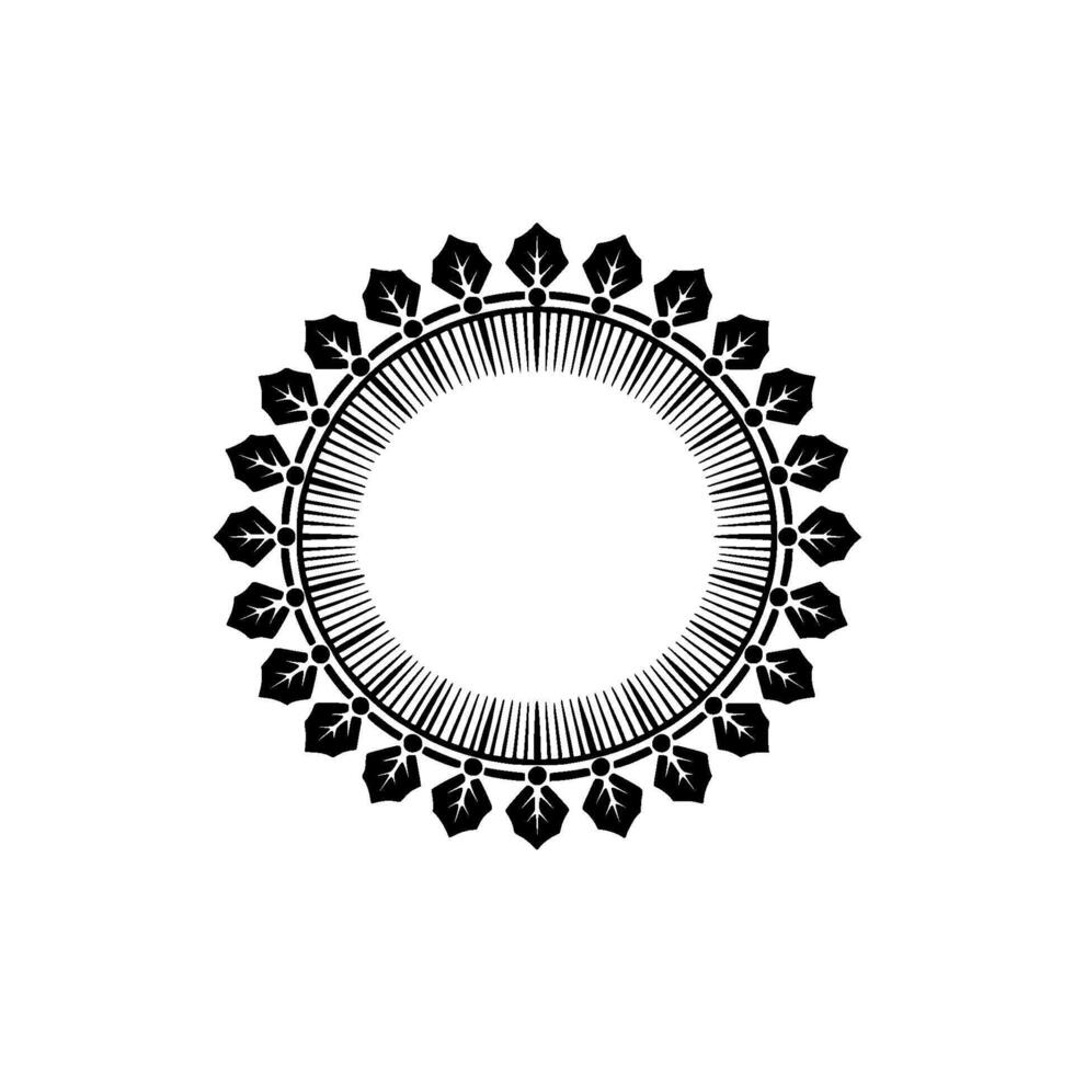 Elegant Botanical Frame, Minimalist - Monochrome vector