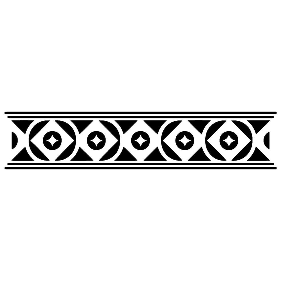 Geometric Border, Stylized Tribal Pattern, Minimalist vector