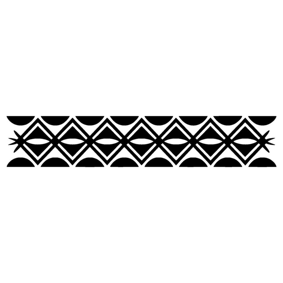 Geometric Deco Border, Minimalist Pattern - Stylized vector