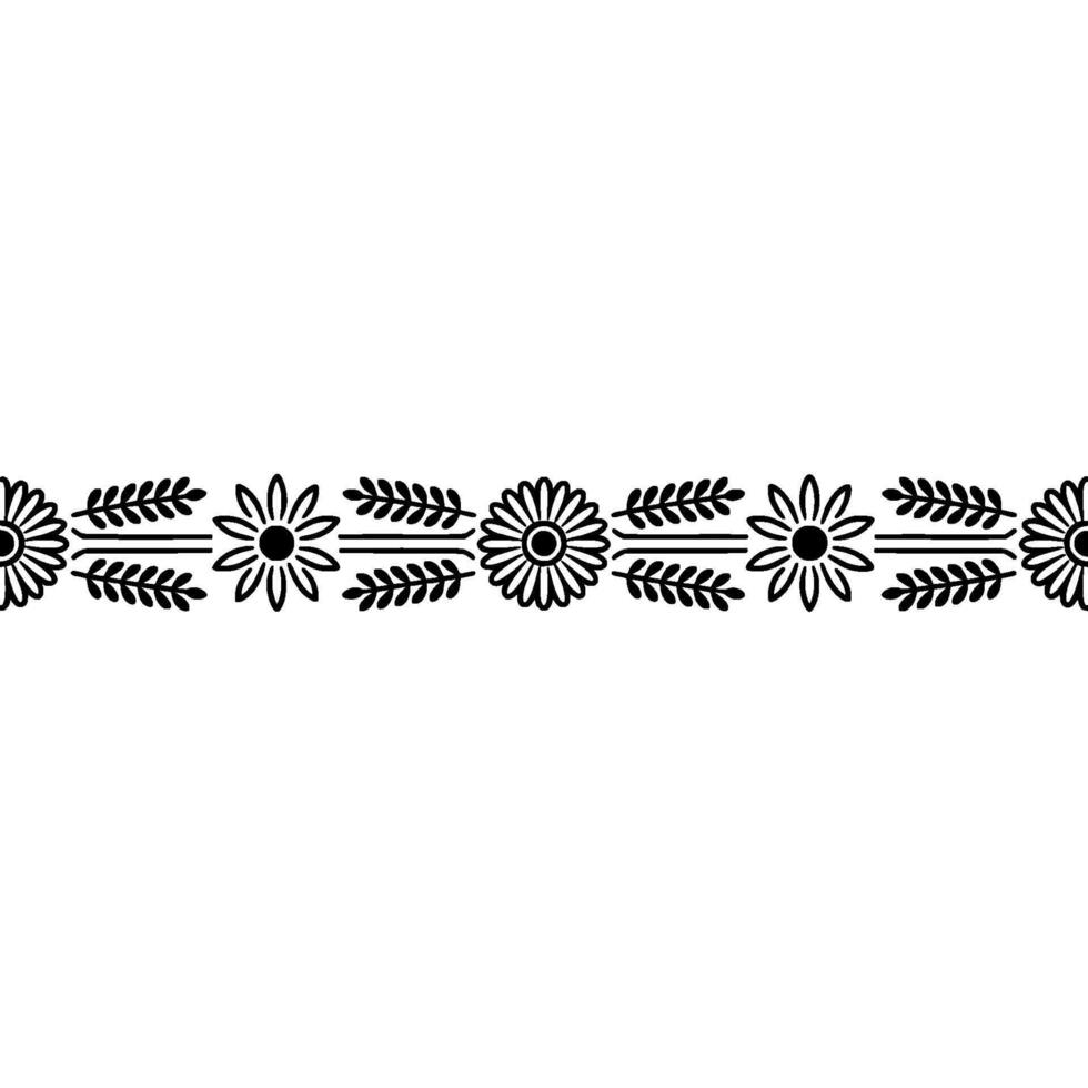 Floral Border, Minimalist , Decorative Element vector