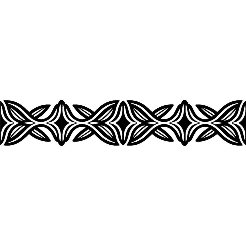 Intricate Celtic Border, Geometric Pattern, Black and White vector