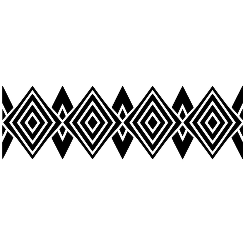 Geometric Border, Tribal Pattern, Minimalist vector
