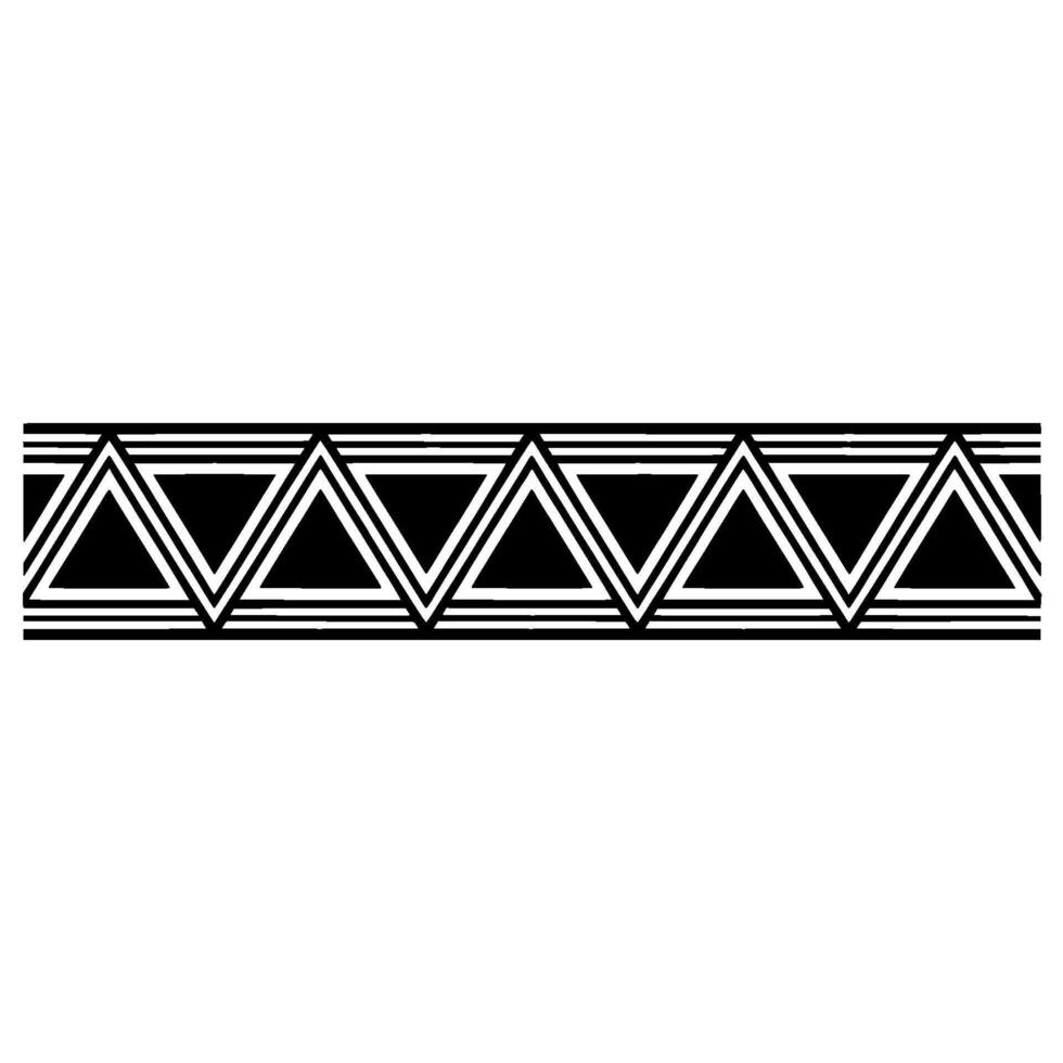 Geometric Deco Border, Minimalist - Triangles vector