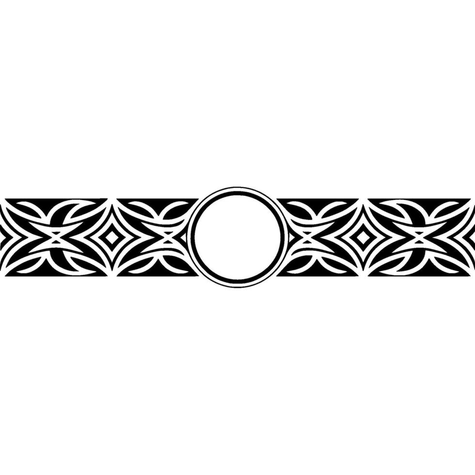 Geometric Tribal Border, Elegant Ornamentation vector